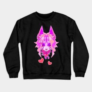 Drippy Pink Neko Crewneck Sweatshirt